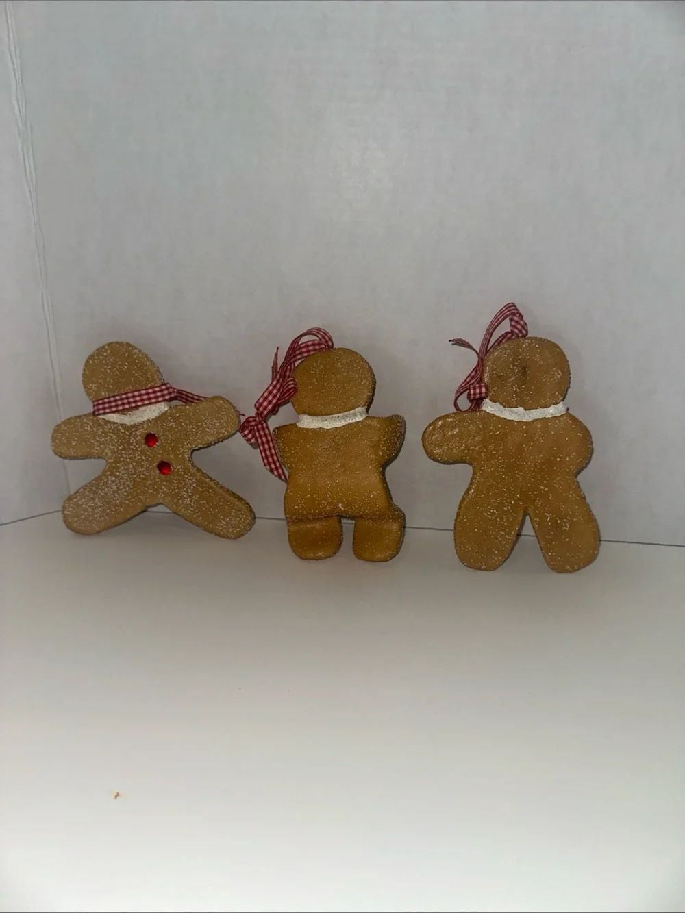 Set of 3 Gingerbread Cookie Ornaments 6”